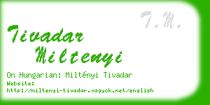tivadar miltenyi business card